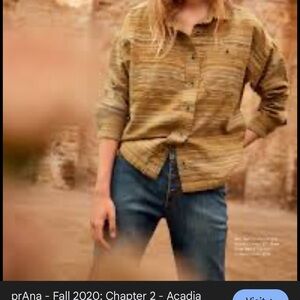 Prana Dyri Tan Casual Button Down Shirt